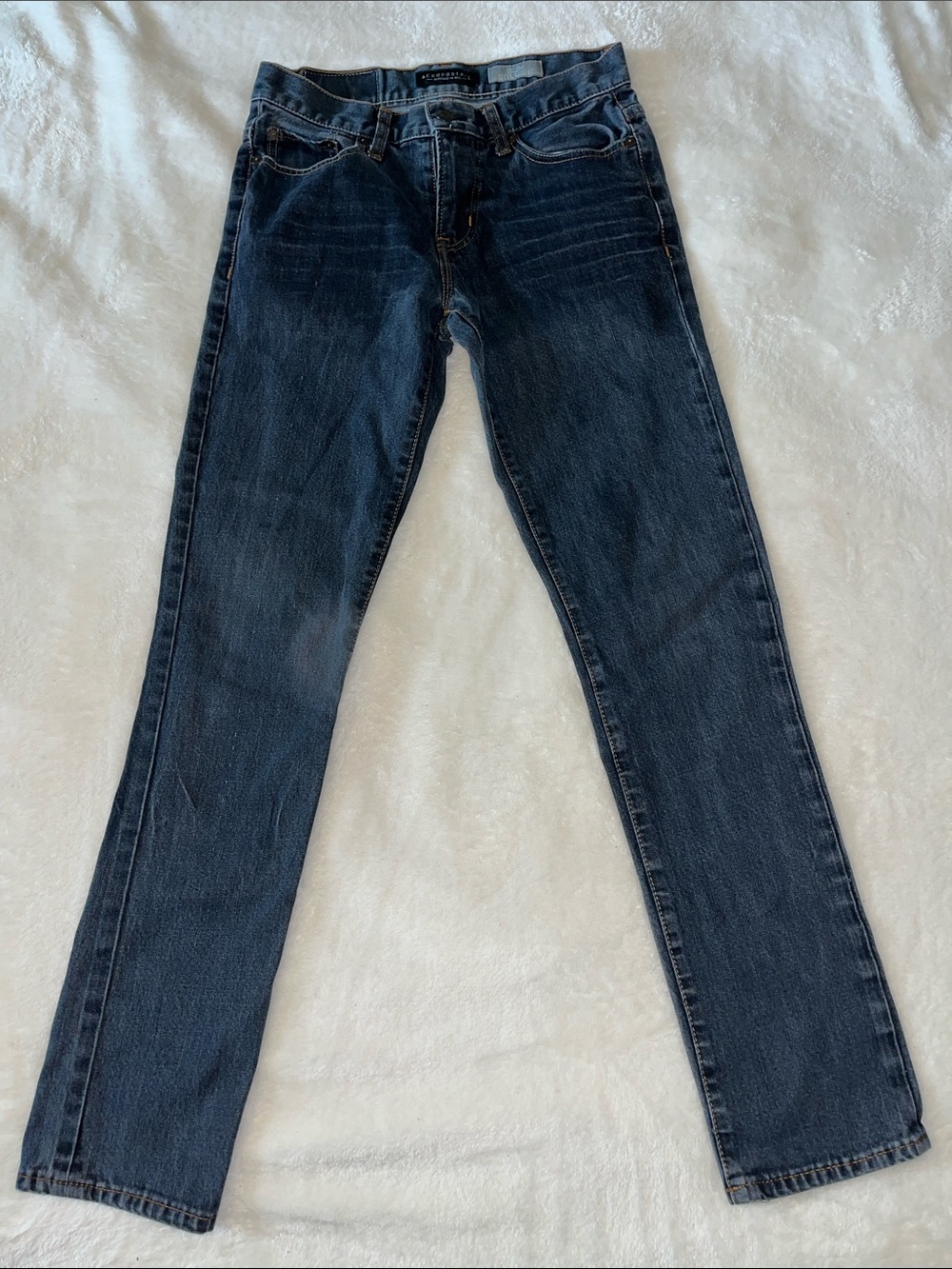 Aeropostale Men's Slim Straight Dark Blue Jeans (Size 28/32) nice!